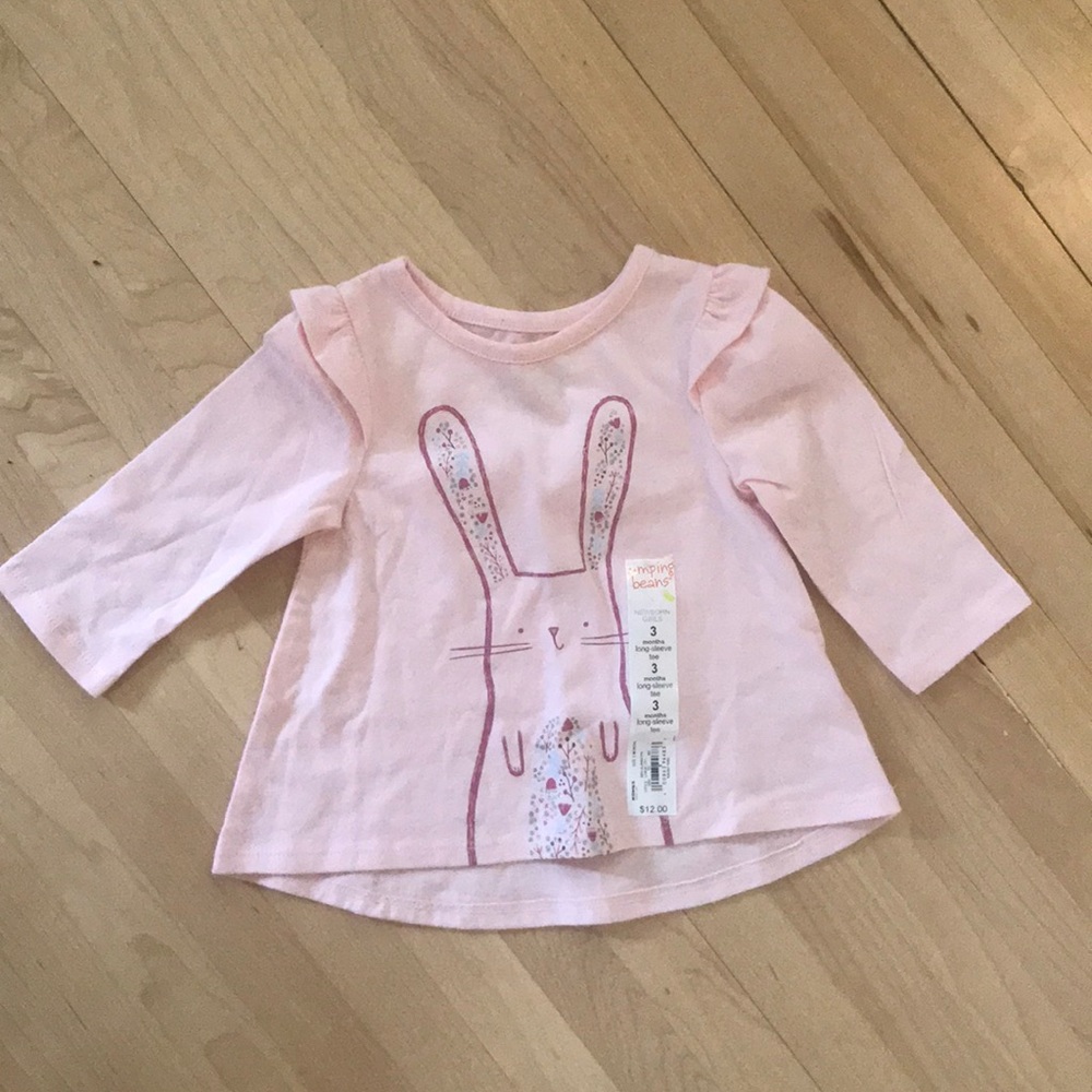 Pink bunny long sleeved t-shirt baby girl